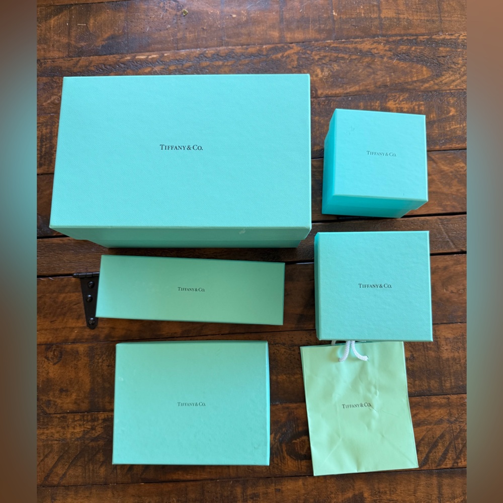 Lot of 5 EMPTY Tiffany & Co. Iconic Blue Box Collection Minor Wear